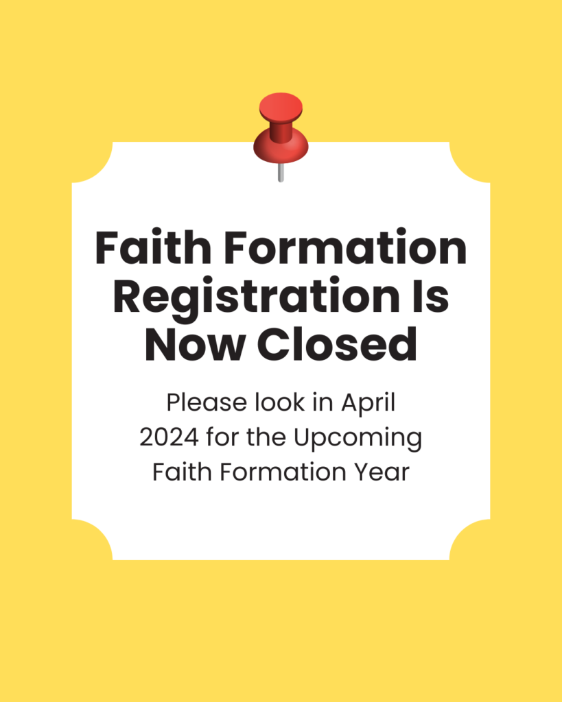 Faith Formation Registration – St. Anthony of Padua Roman Catholic Church